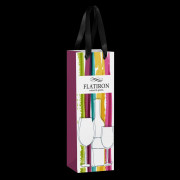 Champagne Ribbon Handle Paper Bag - Full Colour