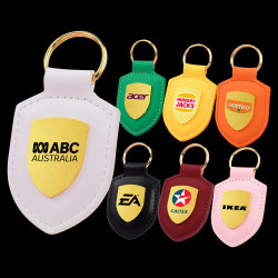 Premium Shield Leather-Metal Keyring